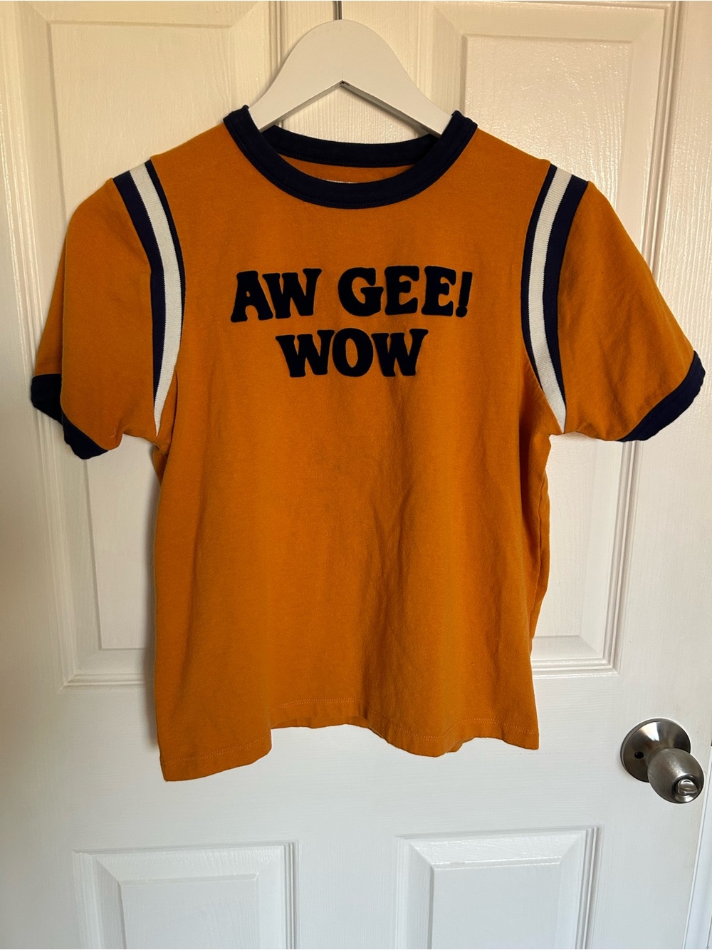 Harry Lambert for Zara x Disney Orange Short Sleeve Tee with - 'AW GEE! WOW'